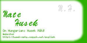 mate husek business card